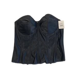 Dominique Juliette Lace Corset Bridal Longline Bra Style 8950 Black Size 38DD/E